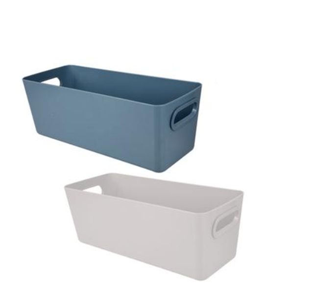 Plastic Hi Gloss Basket (28x11x10cm) x 2