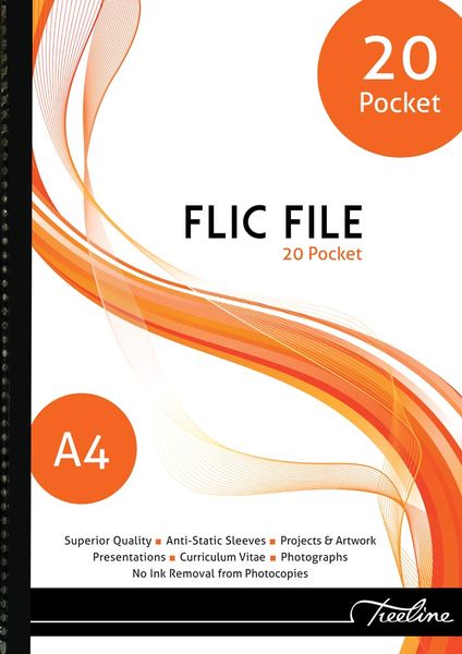 Treeline 20 Pocket Flic File Display File - Pack of 10