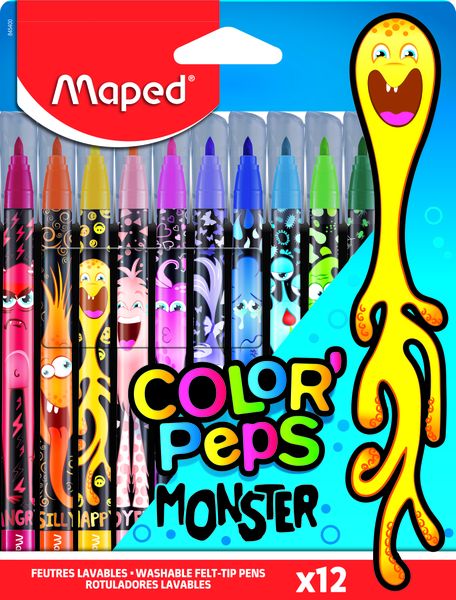 Maped Monster Felt Tips 12's