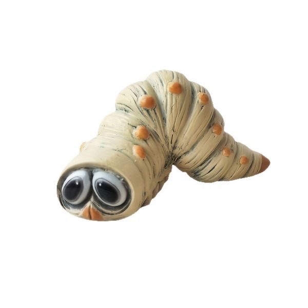 Cute Beige and Orange Spotted Caterpillar Garden and Home Decor