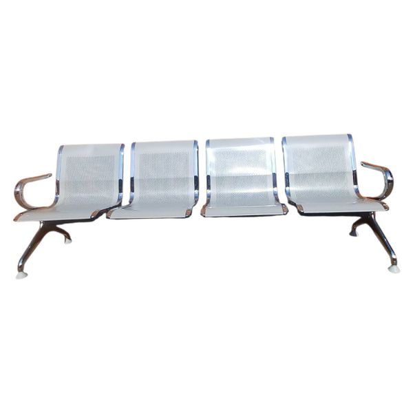 Silver 4-Seater Bench Chair - Model S504