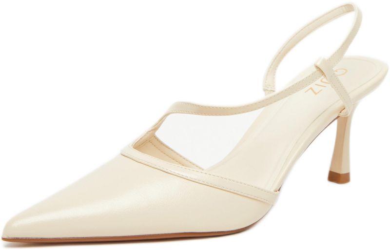 Quiz - Women Cream Asymmetric Court Heels