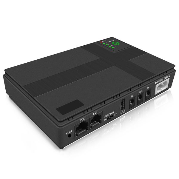 10400 mAh Mini UPS Backup Power Supply for Wifi Router and Support POE
