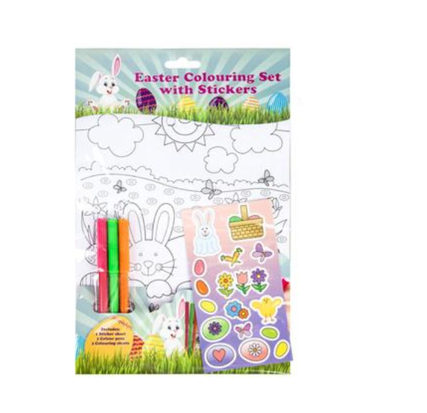 Easter DIY Colouring Set &amp; Stickers Pack x 2