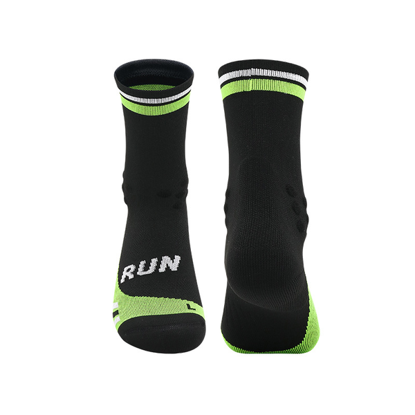 Professional Cycling&amp;Running Socks, Shock-Absorbing Non-Slip Mid-Calf Socks