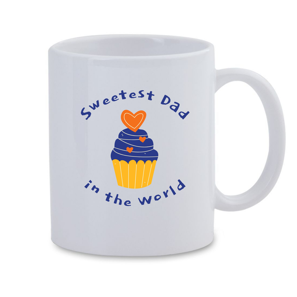 White Ceramic Mug - Sweetest Dad In The World