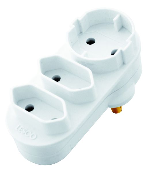 LESCO, 1xSchuko, 2xIEC Double Din Euro Adapter