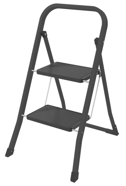 2 Step Household Ladder - Black