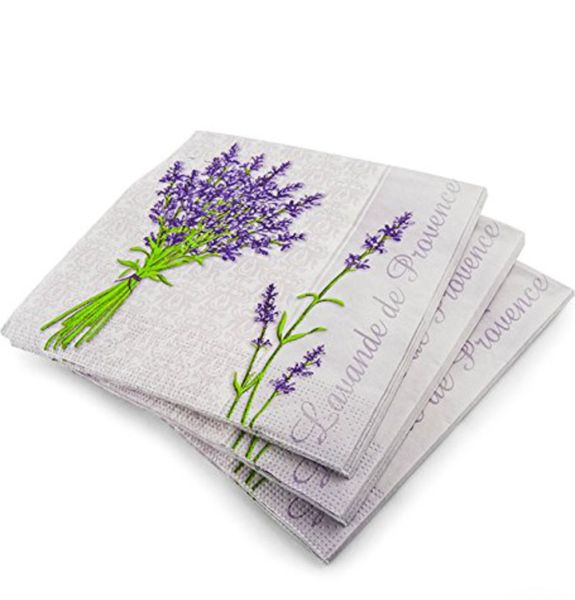 Purple Lavender Bunch Serviettes