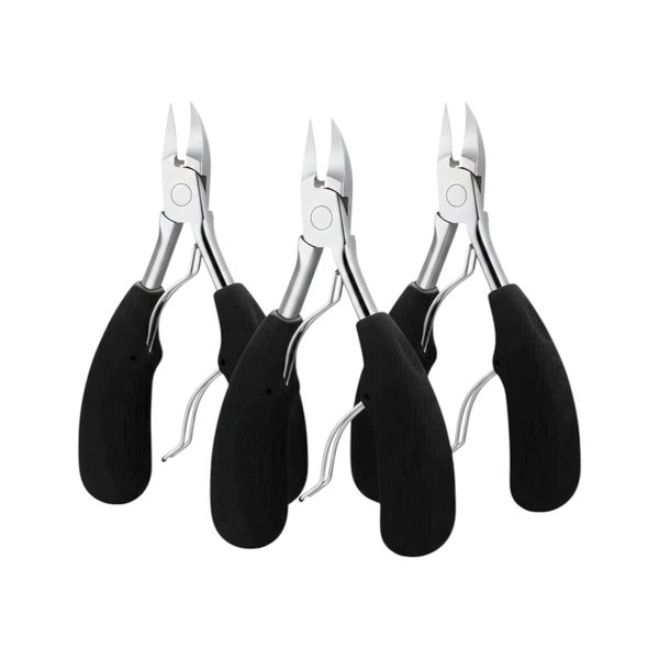 3 Piece Heavy-Duty Toenail Pliers For Thick &amp; Ingrown Nails - Multicolor