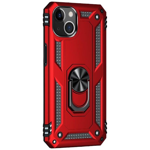 Protective Phone Case With 360 Rotatable Ring Holder -iPh 15 Plus- Blue