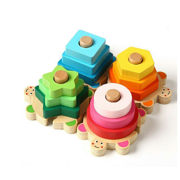 4 Educational Turtle Geometric Stacking Toys YG-35