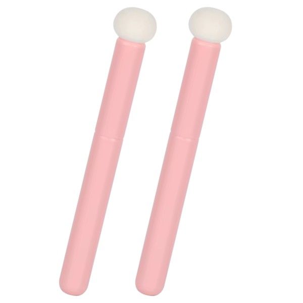 2 Piece - Sponge Head Concealer Brush Set - Pink