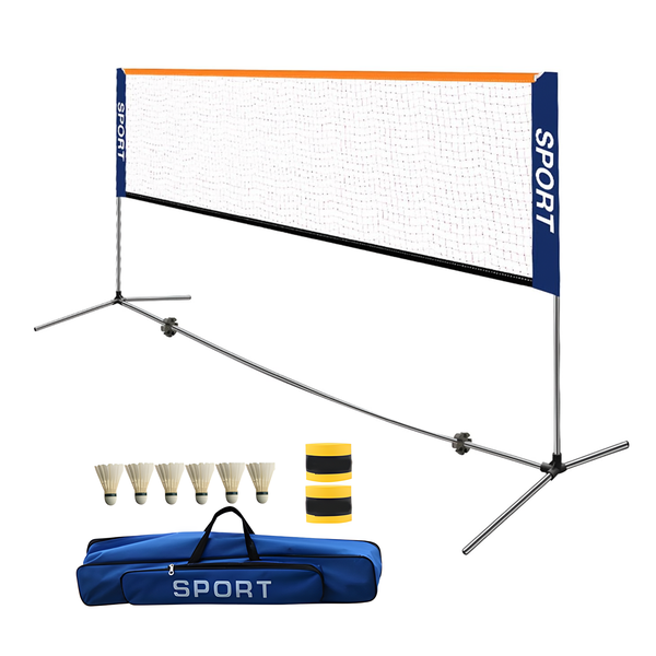 Badminton Net Tennis Net Volleyball Training Rack Set Adjustable Portable