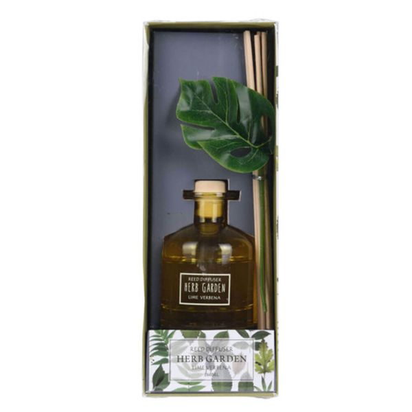Scented Glass Diffuser with 5 Reeds and Leaf - 160ml