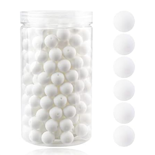 105Pcs Silicone Beads 15Mm Bulk Round Silicone Beads Loose Beads A
