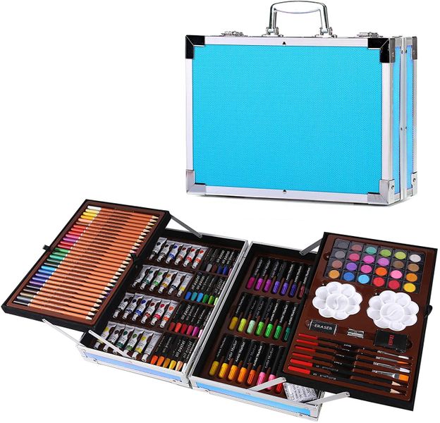 145-Piece Art Supplies Set For Kids- Blue