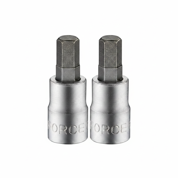 Force 6mm Hex Socket Bit for 1/4 Inch Drive - Heavy-Duty Tool - 2 Pack