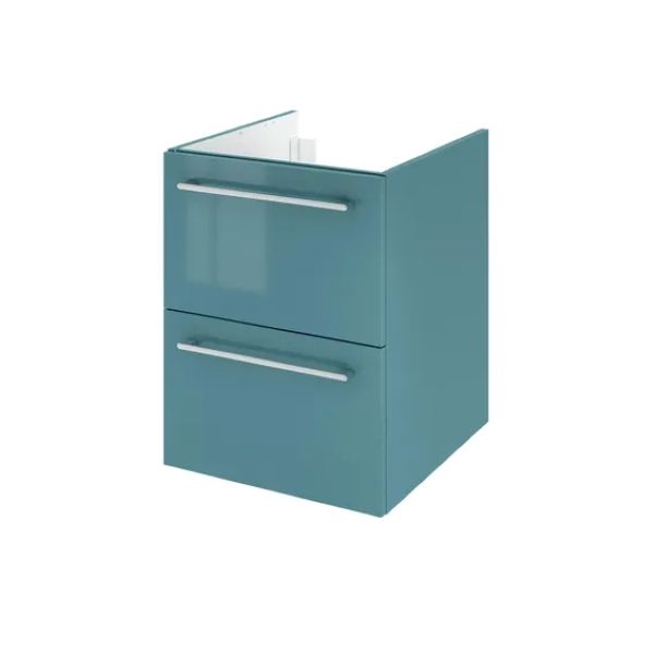 Single basin cabinet pack 2 drawers laguna green