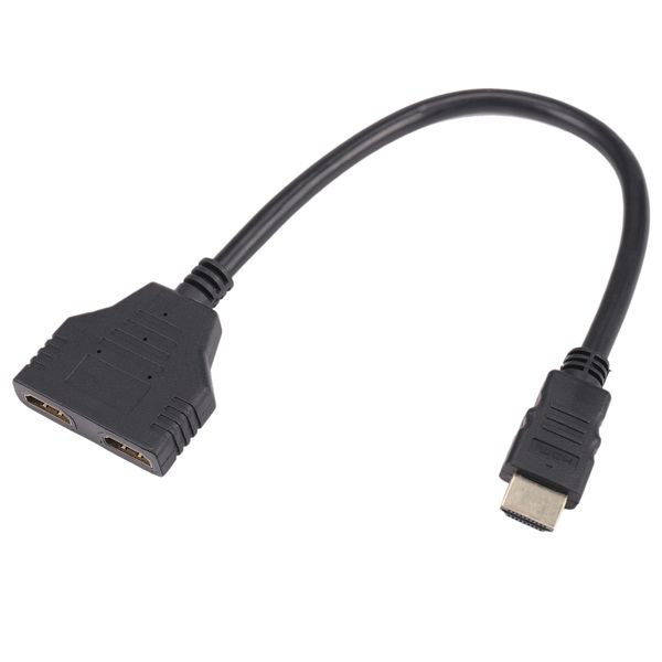 1080P HDMI Port Male to 2 Female 1 In 2 Out Splitter Cable Adapter