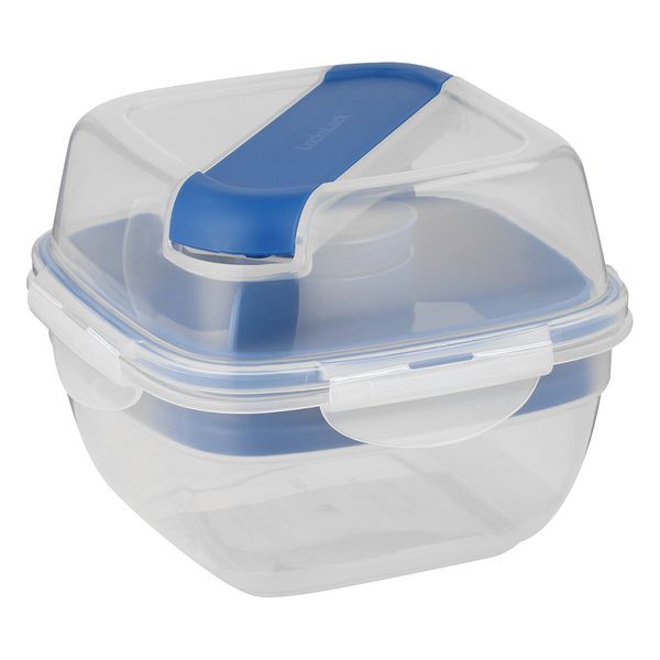 LocknLock To Go 3 in 1 Salad Box 950ml Blue - HSM8440TLB