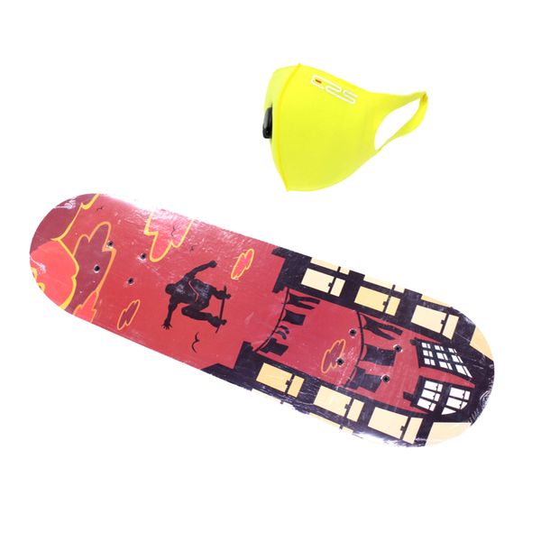 Skateboard 74cm &amp; ERS Protective Face Mask - City