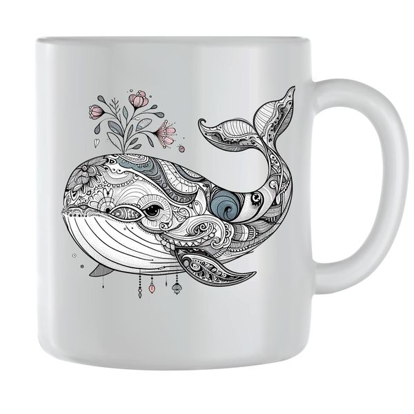 Whale10 Coffee Mugs for Men Women Sealife Graphic Design Cups Present 121