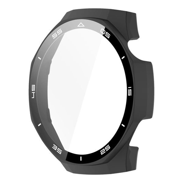 46mm Bezel Hard Case with Glass compatible with Huawei Watch GT 5 Pro-Black