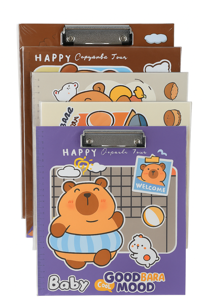 Cartoon A4 Clipboard with Ruler Edge - Animal Design Writing Board 4 x clip