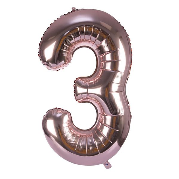 Bulk Pack x 1 Balloon Helium Foil Rose Gold 3 106cm
