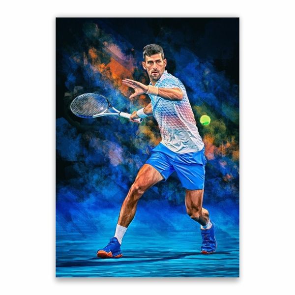 Novak Djokovic Blue Poster - A1