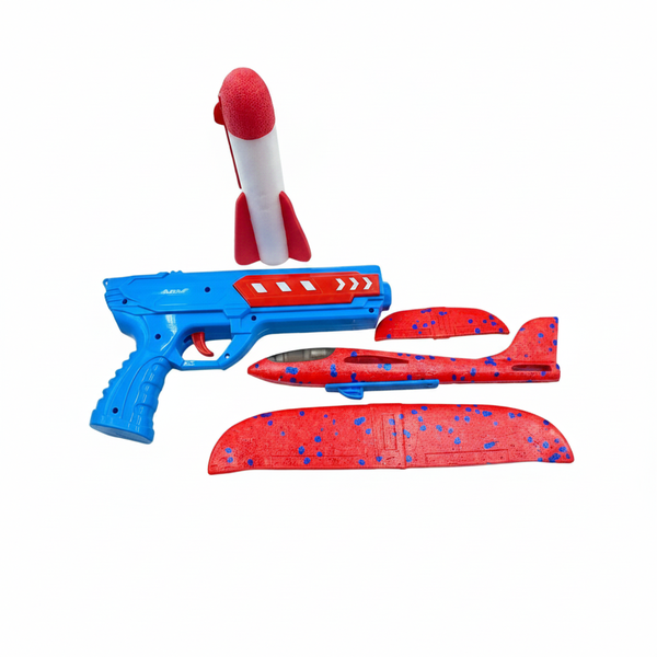Foam Glider Launcher with Mechanical Catapult - Outdoor Toy