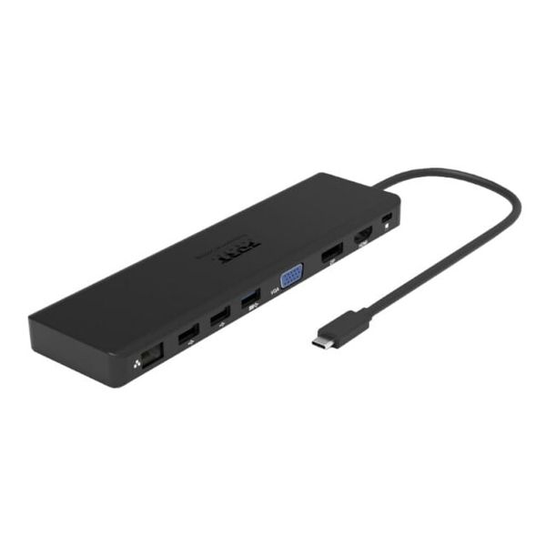 Port Connect USB Type-C Travel Docking Station (PD 100W, HDMI-DP-VGA)