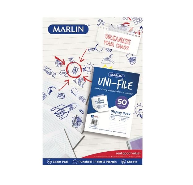 Exam Pad A4 80 Sheets Punched (Pack Of 5 image