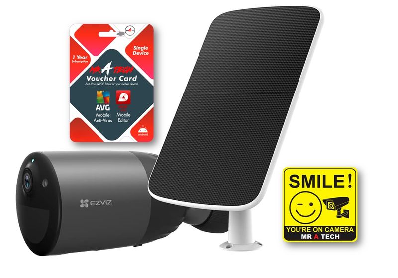 EZVIZ eLife WiFi Battery Security Camera with Solar Panel Box Kit DIY