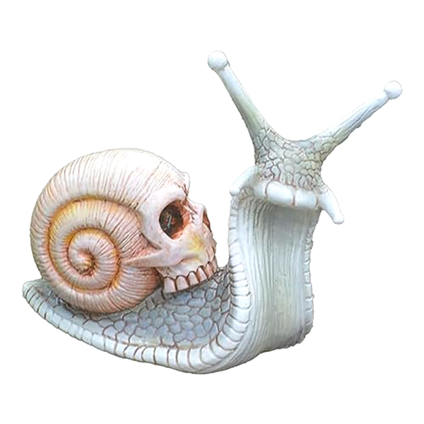 Halloween Skull Snail Home Decor Resin Crafts Outdoor Yard Decor B