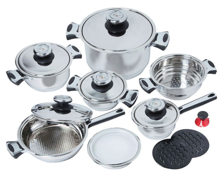 16 Piece Stainless Steel Cookware Set