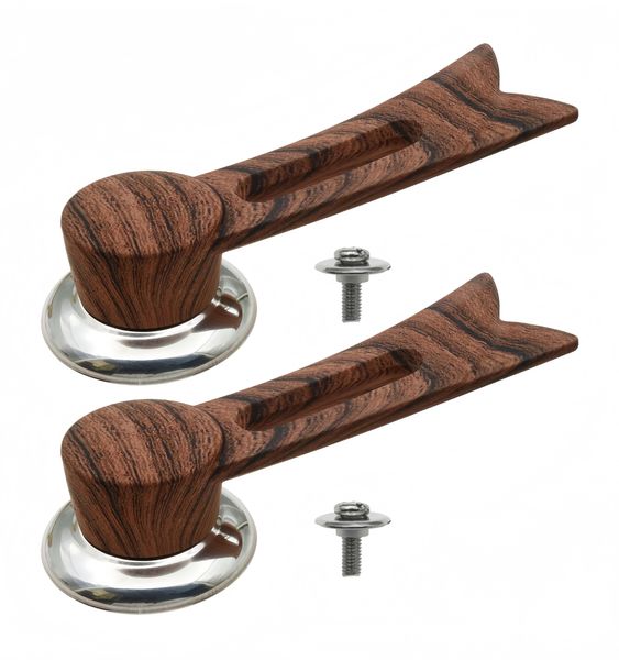 2 Pieces Universal Pot Lid Top Replacement Knob, Wooden Pot Lid Handles