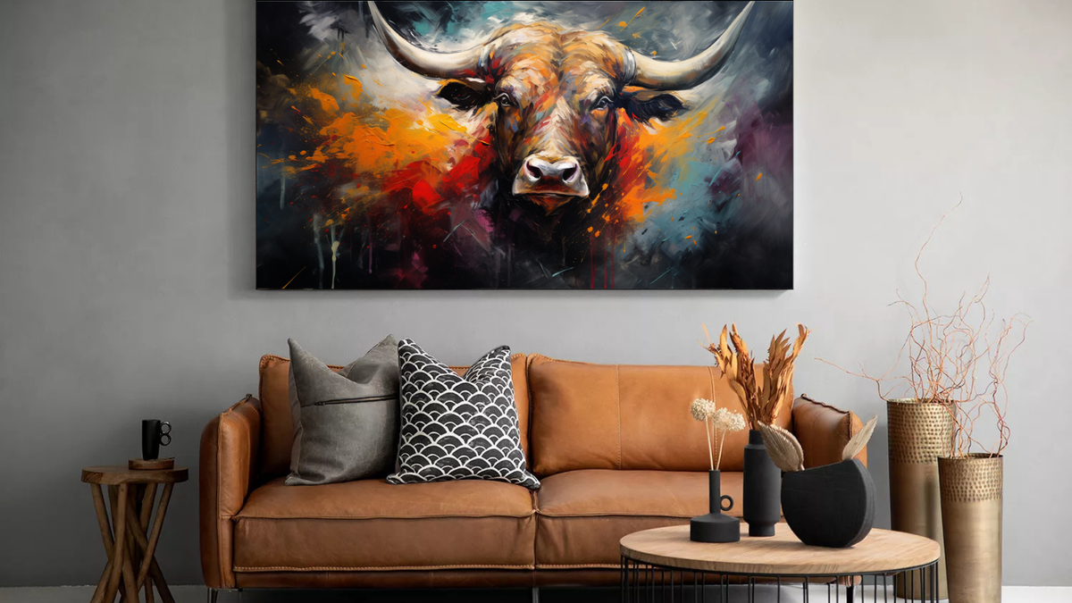 Canvas Wall Art - Bull Creative Art - HD0193 | Shop Today. Get it ...