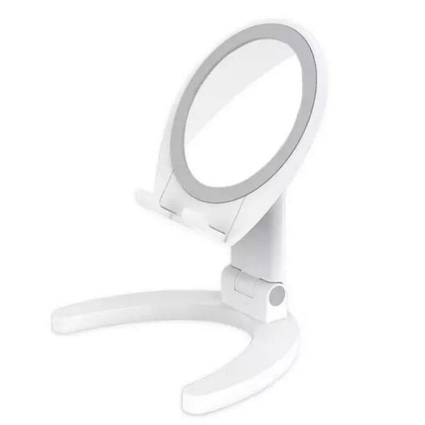 Foldable And Portable Phone Holder With Mirror Vanity