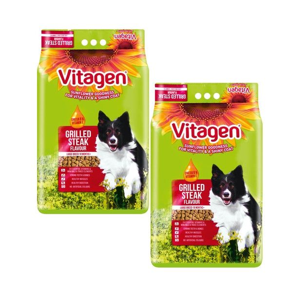 Vitagen Dog Food Grilled Steak Flavour Large Breed Adult (2 x 8kg