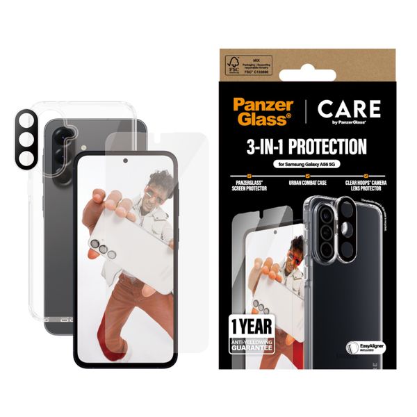 Panzerglass Urban Combat 3In1 Bundle Compatible with Samsung Galaxy A56