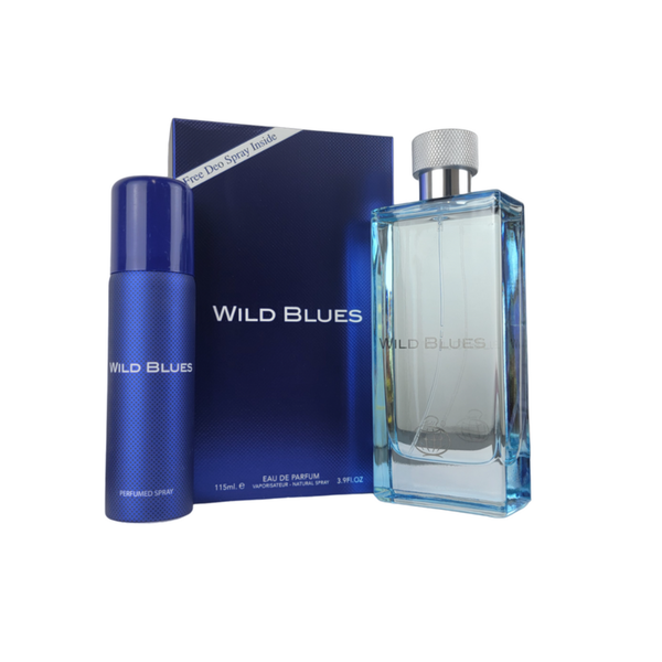 Wild Blues 115ml EDP by Fragrance World With Deo Spray