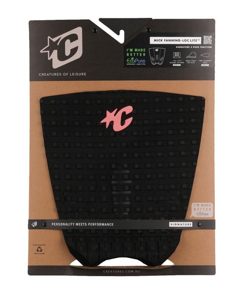 Creatures Mick Fanning Loc-Lite Ecopure Surfboard Traction: Black Fluro Red
