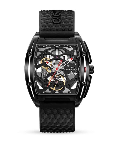 Ciga Design - Z series DLC-Mens Black Silicone Watch-Z031-BLBL-15BK