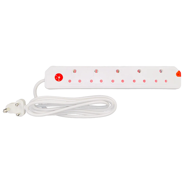 Electric M/Plug 5Way +3.0M Cord - 4 Pack