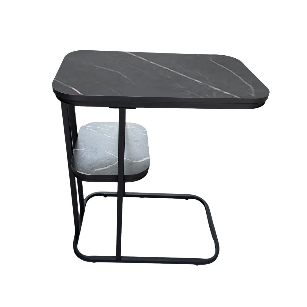 C-Shaped Double-Layer Living Room Modern Bedside Table/Coffee Table