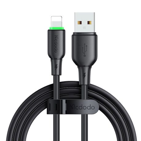 Mcdodo 13W Apple iPhone Fast Charging Cable Liquid Silicone + LED USB-A Image