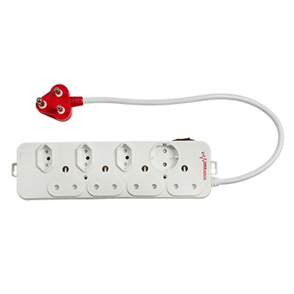 8 Way Multi Plug with medium Surge Red Plug