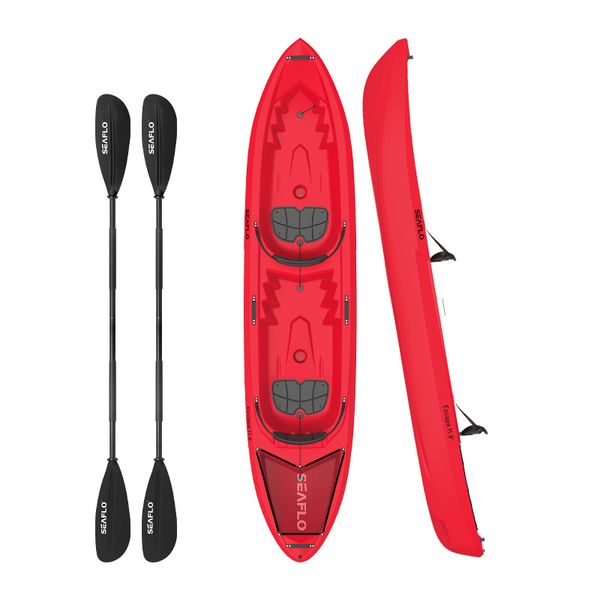 Seaflo Escape 11.8" Double Kayak Including Paddles - Red